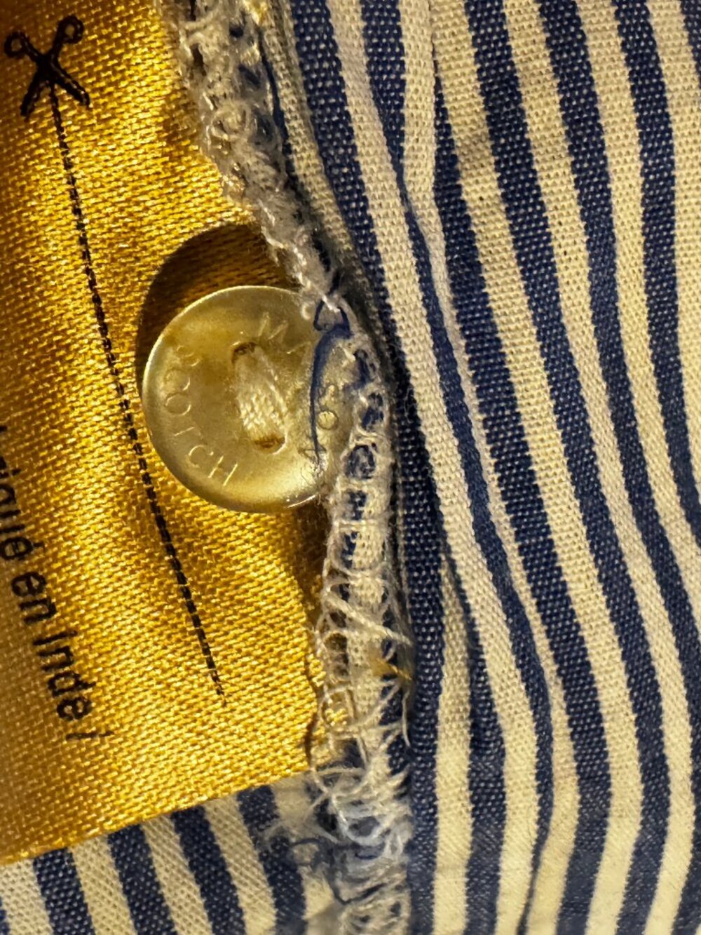 Scotch & Soda Magical Altitudes Leopard Pinstripe Button Down Shirt L - Picture 8 of 8